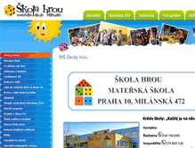 Tablet Screenshot of ms-skolahrou.cz